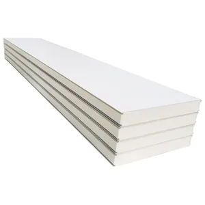 Panel Sandwich panas PU Panel sandwich baja Metal putih dinding dan atap terisolasi poliuretan