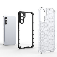Coque de protection pour Samsung A15, 2 en 1, pare-chocs souple en TPU, dos rigide en PC, design nid d'abeille, antichoc