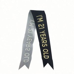 Écharpe en ruban de satin personnalisée avec logo imprimé, écologique, pour future mariée, joyeux anniversaire, pour mariage et fête - Product Image 2