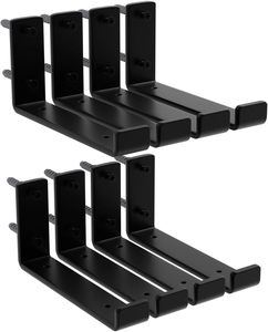 Support d'étagère, en fer métallique de 0,2 mm d'épaisseur, style rustique industriel, support d'étagère flottante en forme de J - Product Image 2