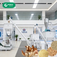Ligne de production de granulés d'aliments pour animaux CE 5-7 T/H, usine certifiée ISO 9001, projet clé en main directement de l'usine