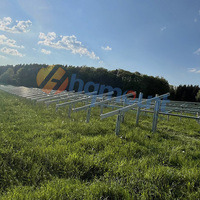 Station d'énergie solaire photovoltaïque au sol, testée SGS, avec revêtement multiple Zn-Al-Mg pour projets au sol