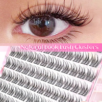 Faux cils synthétiques en queue de poisson faits à la main par maman, courbés, sans tige, mignons, naturels, réalistes, style idole