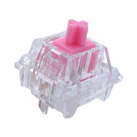 Tecsee Hot Swap PC Top PC Bottom POM Métal Tige Linéaire Miel Pêche Commutateurs 5Pin Gaming Mécanique Clavier Commutateurs