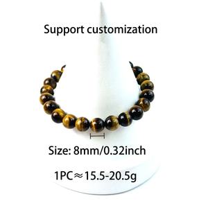 निर्माता प्रत्यक्ष हस्तनिर्मित प्राकृतिक उपचार पत्थर मिश्रित सामग्री महिलाओं और पुरुषों के लिए 8 मिमी बेड्स कंगन - Product Image 4