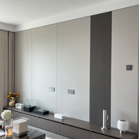 Panneau mural WPC moderne et durable pour intérieur, texture bois, revêtement décoratif cannelé, ignifuge, insonorisant, usage domestique et commercial, sur mesure