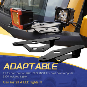 AUXFREE A Pillar <b>Light</b> <b>Bar</b> Bracket Steel Mount For Ford Mustang 2021 Front <b>LED</b> <b>Light</b> Support - Product Image 3