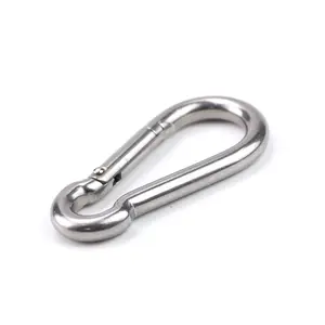 Tellus M8X80Mm Nhiệm Vụ Nặng Nề 304 316 Thép Không Gỉ Carbine Mùa Xuân Snap Hook Clip Carabiner Kim Loại Snap Hook