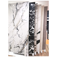Revêtements muraux en feuilles UV imperméables et ignifuges Panneau mural en feuilles de marbre PVC UV Surface plane insonorisé à usage domestique