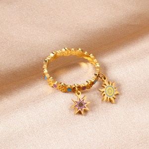 Anillo Hueco de Diseño Moderno, Chapado en Oro de 18k, Anillos de Dedo de Acero Inoxidable al por Mayor para Mujer - Product Image 6