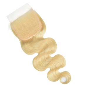 FYD 13 x 4 pouces 613 Blonde Body Wave Transparent Lace Frontal <span class=keywords><strong>Hair</strong></span> Extensions Perruques en cheveux humains - Product Image 1