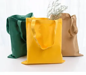 Wholesale Blank Portable Canvas Bag Colorful Shopping Environmentally Friendly Cotton Bag Spot Style Women's Single Shoulder Bag