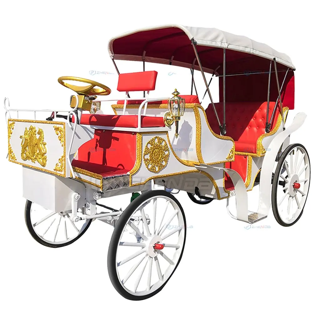Роскошный Классический белый корпус и красное сиденье двухрядный экскурсионный специальный транспорт Электрический романтический свадебный