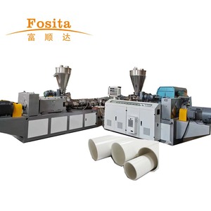 Mini extrusora Fosita de doble tornillo, máquina granulada de PVC <span class=keywords><strong>multicapa</strong></span> automática, componentes de núcleo de tubería de plástico compuestos con bomba - Product Image 4