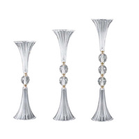 Vase en cristal, décorations de mariage, ornements pour salle de banquet, arrangement floral pour allée, style moderne minimaliste, métallique, acrylique, luxe léger