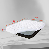 Housse de matelas gonflable imperméable, matelassée et douce, avec couche TPU anti-acariens, lavable