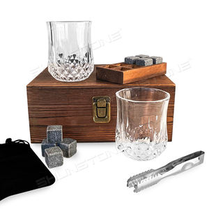 كريستال ويسكي زجاج ويسكي أحجار ويسكي مجموعة أكواب ويسكي مع صندوق خشبي هدايا مبتكرة للرجال البالغين في المخزون - Product Image 5
