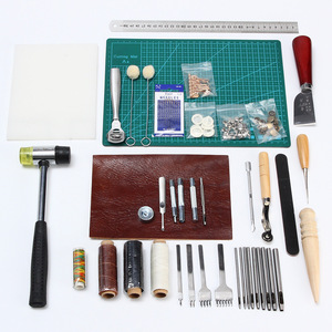 <b>Leather</b> <b>Crafting</b> <b>Tool</b> Set 42 Piece DIY Saddle Sewing Kit For Home <b>Leather</b> Fabric Handmade Projects - Product Image 1