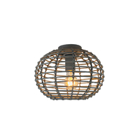 Vente en gros de lampes de plafond LED modernes pour chambre à coucher avec éclairage décoratif intérieur, luminaire de plafond vintage en rotin