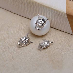 Perle en argent S925 avec trou traversant, perle à enfiler, 1 accessoire de bricolage, produit semi-fini, nouveau 4445, taille de la perle 10 mm, emballé dans un sac - Product Image 3