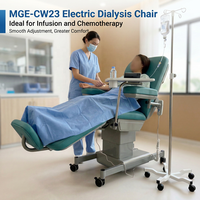 Fauteuil de dialyse électrique avec dossier inclinable réglable pour l'hémodialyse, la perfusion, la chimiothérapie et la prélèvement sanguin en milieu hospitalier