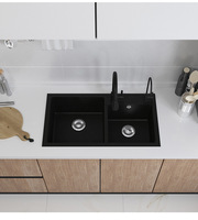 Robinet de cuisine moderne pour double évier avec filtre de vidange en acier inoxydable, idéal pour salle et chambre