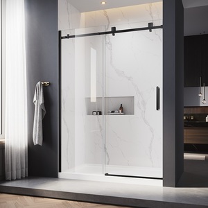 Oem Hotel apartamento baño puerta corredera sin marco ducha recinto caminar en vidrio partición ducha puertas - Product Image 1