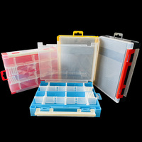 Boîte à leurres double face double couche en PP grande capacité pour leurres durs, leurres minnow et leurres crayon, accessoires de pêche