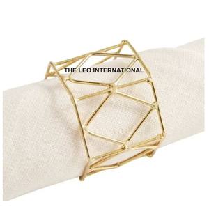 Forme ronde en métal moulé d'aluminium plaqué or Style fantaisie rond de serviette maison salle à manger et Restaurant décoration de Table rond de serviette - Product Image 5