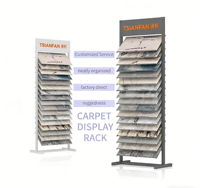 New Design Carpet Rug Display Fabric Plastic Rack Fabric Sample Holder Display Tower Carpet Sample Display Rack