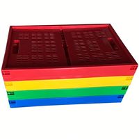 Grande demande Caisse PP style maille pliée personnalisée Caisse et palette en plastique pliable portable pour le stockage