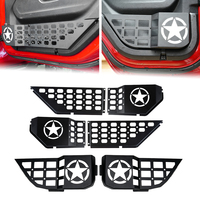 Venta al por Mayor de Fábrica: Bolsillos de Almacenamiento Metálicos para Puertas Delanteras y Traseras, Aptos para Jeep Wrangler JL/JT Modelos de 4 Puertas, 4 Piezas