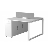 Postes de travail modernes pour bureaux, bureaux informatiques de luxe, cloisons de séparation pour employés, ensemble de mobilier de table blanche pour personnel, vente en gros