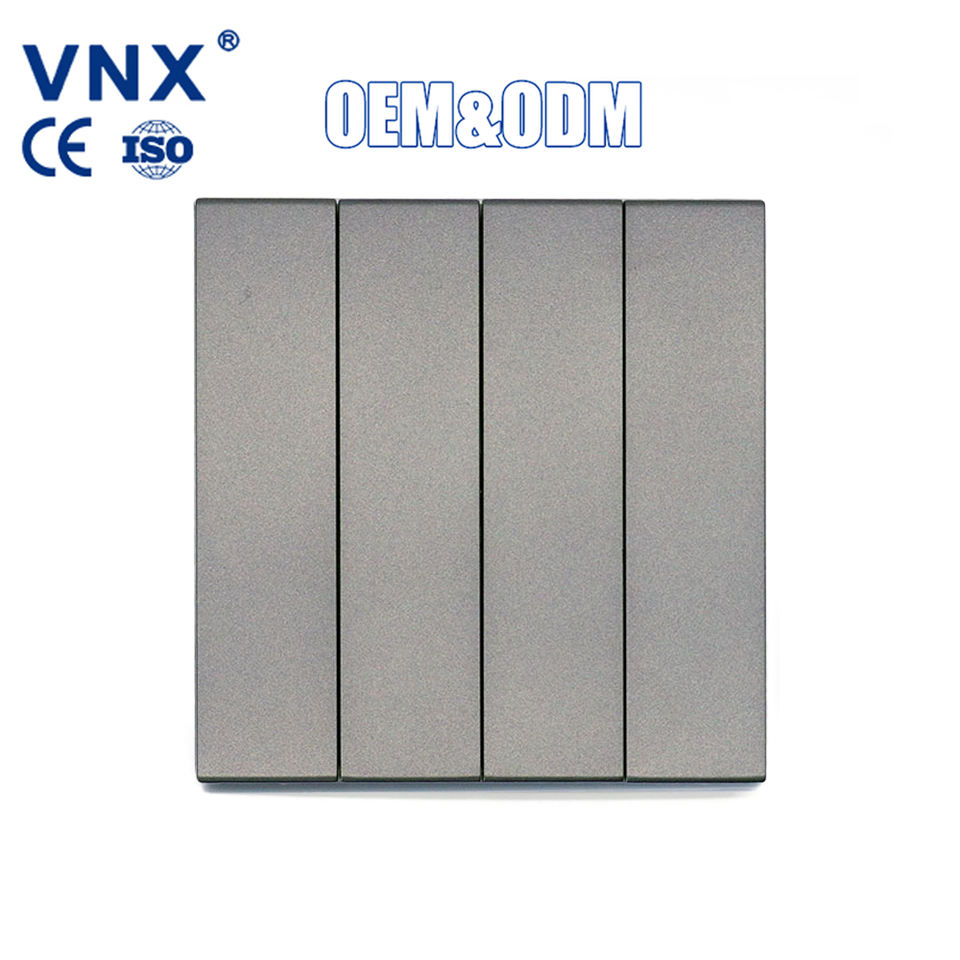 British Type UK Standard 10A 1/2/3/4 Gang 1Way 2 Way Switch Electric Wall Switch
