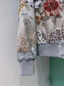 <span class=keywords><strong>Giacca</strong></span> nuova di alta qualità 2024 cappotto autunno inverno donna Vintage stampa motivi floreali manica lunga Bomber Casual Xxl - Product Image 3