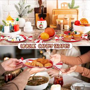 Plat à bonbons <span class=keywords><strong>de</strong></span> Noël en mélamine, plateau <span class=keywords><strong>de</strong></span> service <span class=keywords><strong>de</strong></span> Noël, assiettes à fruits, desserts, biscuits pour les fêtes <span class=keywords><strong>de</strong></span> Noël, plat à cadeaux, passe au lave-vaisselle - Product Image 4