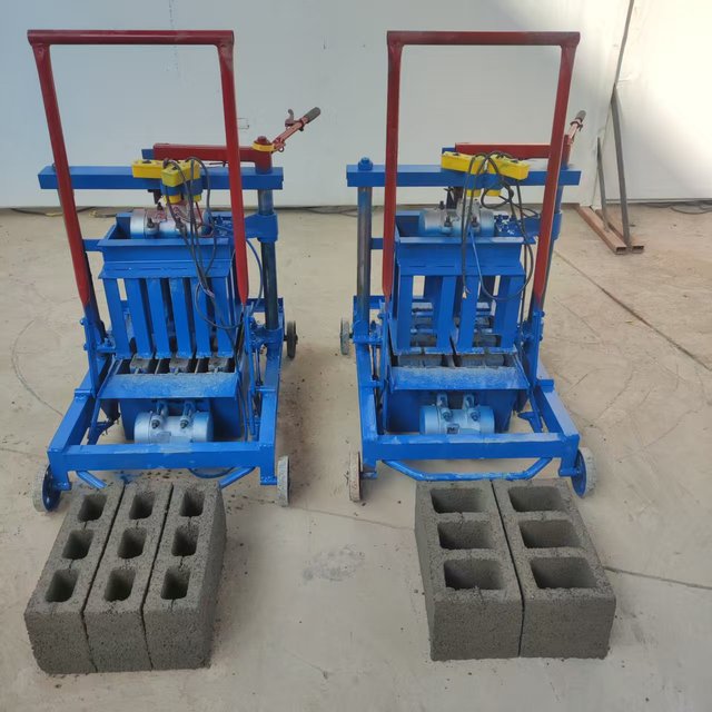 Mobile Small Manual Construction Red Soil Mud Clay Concrete Block Machinery Interlocking Brick Making Machine for Sale Uk