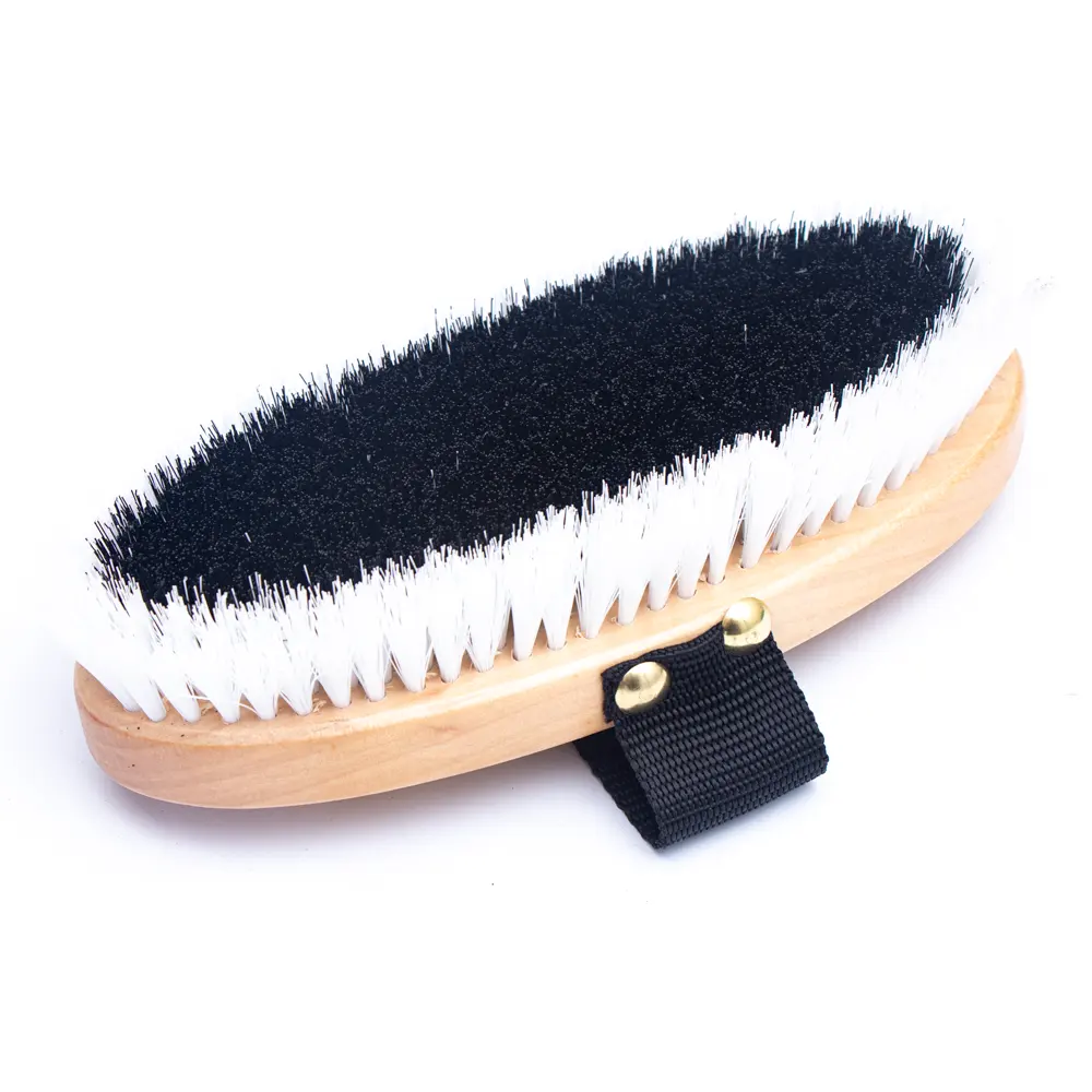 Chine Vente en gros Logo personnalisé Brosse en bois pour le corps du cheval Produits de soin du cheval Brosse de toilettage pour chevaux