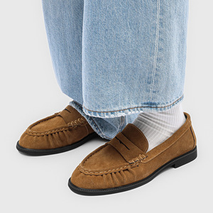 Nouvelle Collection Printemps 2026 – Mocassins Plissés Faits Main pour Hommes, Style Français-Britannique, en Cuir Véritable, Chaussures Décontractées et Habillées à Enfiler - Product Image 4
