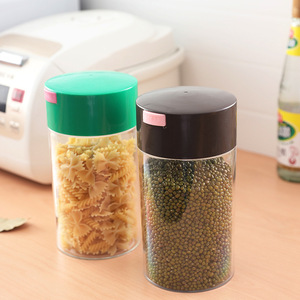 Cylinder Coffee Bean <b>Storage</b> Jar Transparent Plastic Lid Airtight Container Sealed Fresh Food Preservation <b>Kitchen</b> Use - Product Image 3