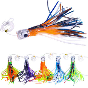Leurres <span class=keywords><strong>de</strong></span> pêche à la traîne en haute mer en eau salée, têtes en résine, leurres en forme <span class=keywords><strong>de</strong></span> pieuvre et d'encre avec hameçon pour thon, marlin, voilier - Product Image 1