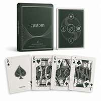 Jeu de cartes à thème énergies renouvelables personnalisé, style allemand, jeu de poker promotionnel, pelliculage mat, boîte à rabat pour événements B2B