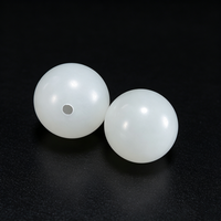 Boules en plastique PE blanches creuses personnalisées de 25 mm, 25,4 mm, 50 m, en vrac, avec trou, à vendre