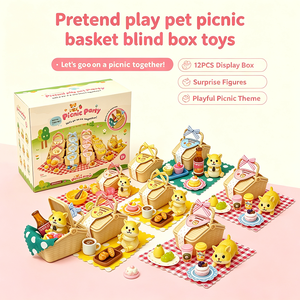 Caja Sorpresa Personalizada DIY: Set de Juego Casa para Mascotas, Figura de Plástico, Juego de Picnic para Hámster, Casa de Juego de Simulación para Niños, Juguetes Promocionales - Product Image 3