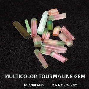Turmalina Natural Multicolor en Bruto, Gemas Sueltas para Joyería, Gemas de Formas Mixtas, Certificadas por Terceros, Alif - Product Image 2