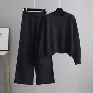 2025 maglione lavorato a maglia <span class=keywords><strong>Casual</strong></span> <span class=keywords><strong>Chic</strong></span> da <span class=keywords><strong>donna</strong></span> e pantaloni larghi rilassati - Product Image 6