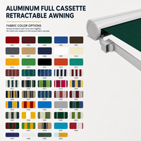 Auvent rétractable de luxe en aluminium sur mesure pour patio et jardin, grande taille, fabriqué en usine OEM