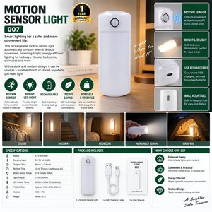 Linterna Recargable con Carga por Inducción |   Luz de emergencia multifuncional 3 en 1, luz nocturna - Product Image 1