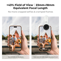 KF15.0067 K&F Concept Pince de téléphone universelle à vis de 17 mm et objectif grand angle avant compatible avec les séries iPhone 12/13/14/15/16