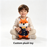 Nouvel Ours en Peluche Renard Personnalisé avec Logo, Jouet en Peluche Renard au Design Cartoon, Jouet Doux Renard